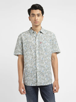 Levi's - Men Green Floral Print Regular Fit Shirt