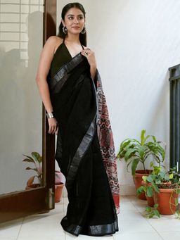 Teejh - Rustic Radiance Saree with Unstitched Blouse