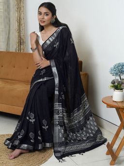 Teejh - Midnight Dreams Saree with Unstitched Blouse