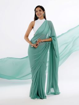 Teejh - Kusumita Georgette Saree with Unstitched Blouse