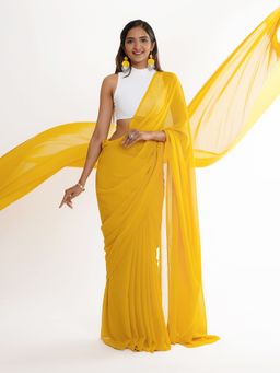 Teejh - Punam Georgette Saree with Unstitched Blouse
