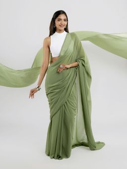 Teejh - Oshma Georgette Saree with Unstitched Blouse