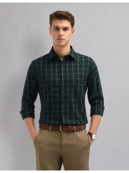 AD By Arvind - Men Casual Modern Slim Fit Checks Shirt Green