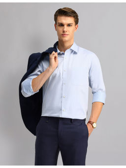 AD By Arvind - Men Formal Slim Fit Chambray Shirt Blue