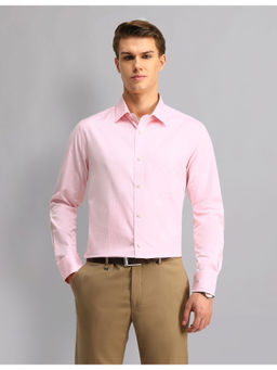 AD By Arvind - Men Formal Regular Fit Dobby Shirt Pink