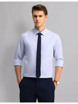 AD By Arvind - Men Formal Slim Fit Denim Shirt Blue