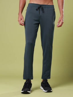 Technosport - Men Grey Solid Slim Fit Sports Trackpant With Elasto Plus