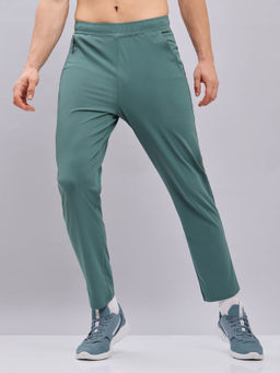 Technosport - Men Green Solid Relax Fit Sports Trackpant With Elasto Plus