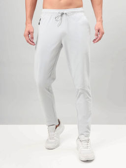 Technosport - Men White Solid Relax Fit Sports Trackpant With Duracool+