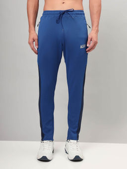 Technosport - Men Blue Colorblock Relax Fit Sports Trackpant With Elasto Plus