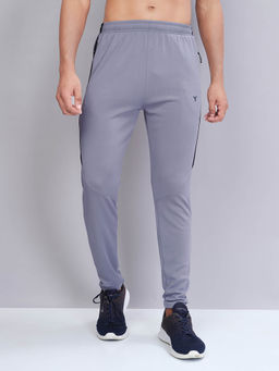 Technosport - Men Grey Solid Slim Fit Sports Trackpant With Techno Dry