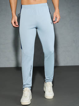 Technosport - Men Sky Blue Solid Slim Fit Sports Trackpant With Techno Dry