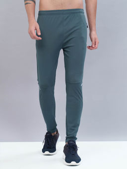 Technosport - Men Green Solid Slim Fit Sports Trackpant With Techno Dry
