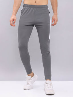 Technosport - Men Grey Melange Slim Fit Sports Joggers With Techno Dry