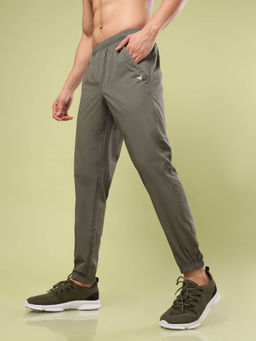 Technosport - Men Olive Solid Relax Fit Sports Joggers With Technolite