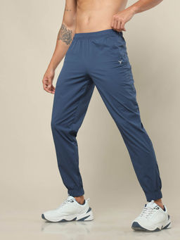 Technosport - Men Blue Solid Relax Fit Sports Joggers With Technolite