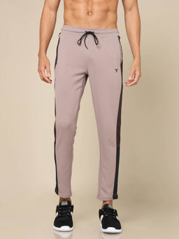 Technosport - Men Pink Colorblock Slim Fit Sports Trackpant With Elasto Plus