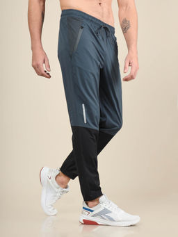 Technosport - Men Teal Colorblock Slim Fit Sports Joggers With Technolite Stretch