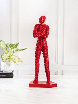 Smokey Cocktail - Exclusive Standing Man Handmade Sculpture (Red)