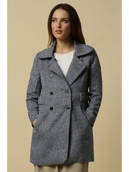 Allen Solly - Women Grey Check Casual Coat