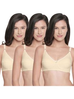 Bodycare - B, C & D Cup Perfect Coverage Bra-Pack Of 3 - Nude