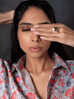 Ethnic Andaz - Cubicle Adjustable Gold Ring