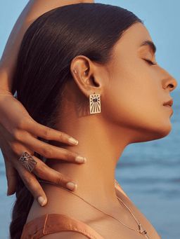 Ethnic Andaz - Nazar Blue Stone Stud Earrings