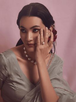 Ethnic Andaz - Baroque Pearl White Ring