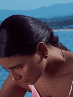 Ethnic Andaz - Ruby Red Studs Earrings