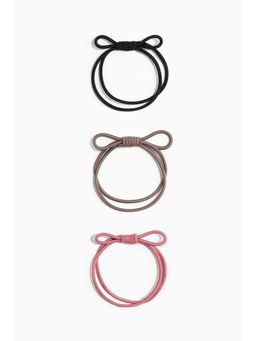 H&M - Women Black 3-Pack Hair Elastics