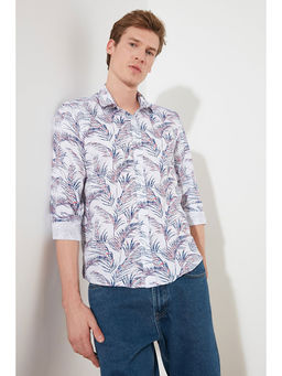 Trendyol - Man White Casual Shirt