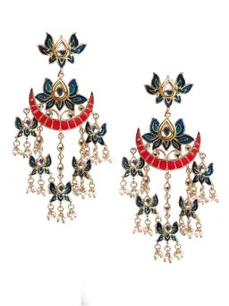 Odette - Women Traditional Multi-Coloured Chandbali Earrings