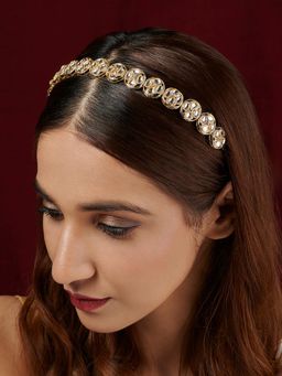 Teejh - Yashvi White Stone Hairband