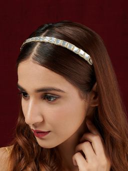 Teejh - Vanitha White Stone Hairband