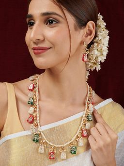 Teejh - Idhika Multi-Colour Beaded Necklace Set