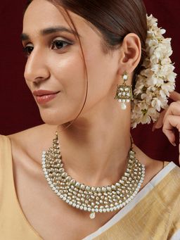 Teejh - Trishya White Necklace Set