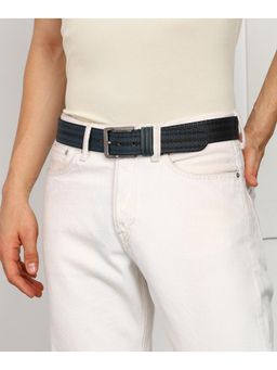 GIL - Genuine Leather Stylish Belt For Men - Navy Blue