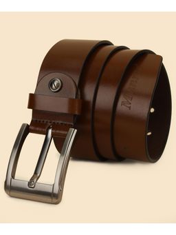 GIL - Pure Leather 40mm Branded Belt - Brown