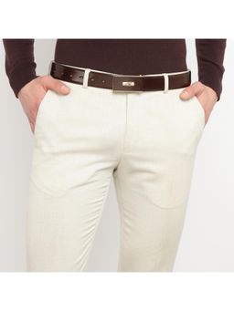 GIL - Pure Leather Signature Buckle Belt - Brown