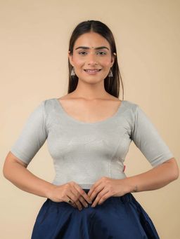 BINDIGASM'S ADVI - Designer Criss Cross Back Stretchable Pull On Blouse