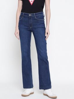 Guess - Women Navy Blue Solid Slim Fit Jeans