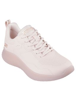 SKECHERS - Women Bobs Geo How Marvelous Light Pink Casual Lace Up Sneakers