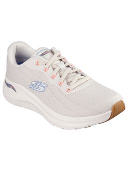 SKECHERS - Women Arch Fit 2.0 Rich Vision Natural White Casual Lace Up Sneakers