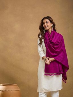 Fabindia - Wine Wool Blend Stole