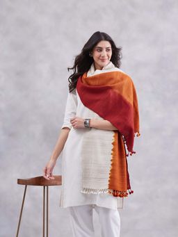 Fabindia - Orange Wool Stoles