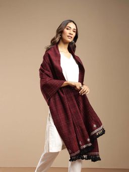 Fabindia - Maroon Wool Shawl
