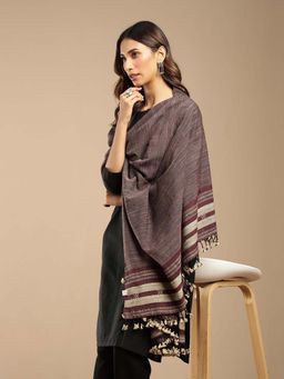 Fabindia - Wine Wool Blend Shawl