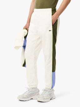 Lacoste - White Water-Repellent Color-Block Joggers