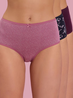 Nykd by Nykaa - High Rise Full Brief Panty with Outer Elastic-NYP036-Assortment 11