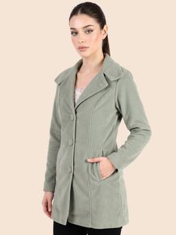 Leather Retail - Women's Green Velvet Long Jacket